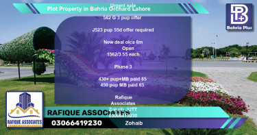 Residential Plot for Sale in Phase 4 - G3 Block -  Bahria Orchard, Lahore - (BP-85768)