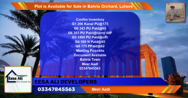 Residential Plot for Sale in Bahria Orchard, Lahore - (BP-85780)