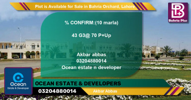 Residential Plot for Sale in Bahria Orchard, Lahore - (BP-85815)