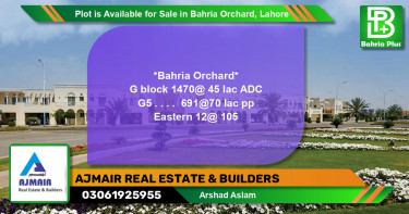 Residential Plot for Sale in Bahria Orchard, Lahore - (BP-85853)