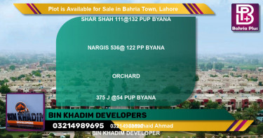 Residential Plot for Sale in Bahria Town, Lahore - (BP-85862)