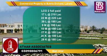 Commercial Property for Sale in Bahria Orchard, Lahore - (BP-85872)