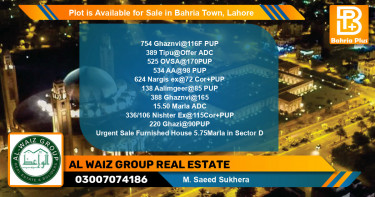Residential Plot for Sale in Bahria Town, Lahore - (BP-85922)