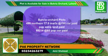 Residential Plot for Sale in Bahria Orchard, Lahore - (BP-85928)