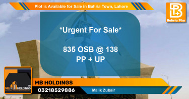 Residential Plot for Sale in Bahria Town, Lahore - (BP-85931)