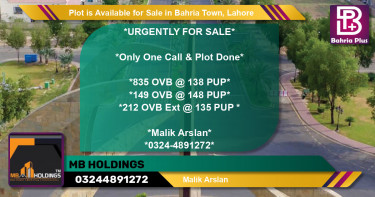 Residential Plot for Sale in Bahria Town, Lahore - (BP-85950)