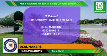 Residential Plot for Sale in Bahria Orchard, Lahore - (BP-85960)