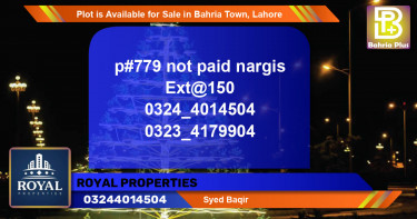 Residential Plot for Sale in Bahria Town, Lahore - (BP-85980)
