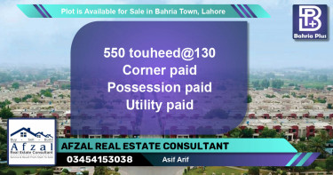 Residential Plot for Sale in Bahria Town, Lahore - (BP-86007)