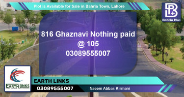Residential Plot for Sale in Bahria Town, Lahore - (BP-86011)