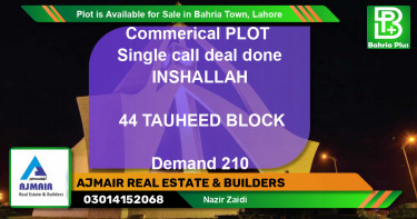 Residential Plot for Sale in Bahria Town, Lahore - (BP-86065)