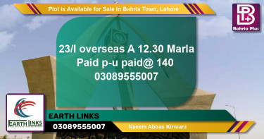 Residential Plot for Sale in Bahria Town, Lahore - (BP-86087)