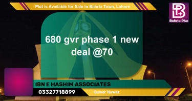 Residential Plot for Sale in Bahria Town, Lahore - (BP-86149)