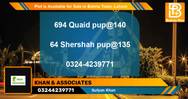 Residential Plot for Sale in Bahria Town, Lahore - (BP-86166)