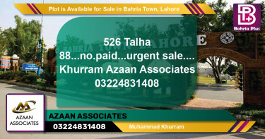 Residential Plot for Sale in Bahria Town, Lahore - (BP-86192)