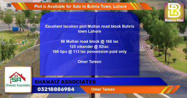 Residential Plot for Sale in Bahria Town, Lahore - (BP-86210)