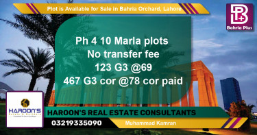 Residential Plot for Sale in Bahria Orchard, Lahore - (BP-86236)