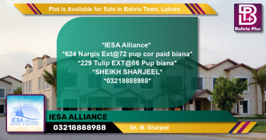 Residential Plot for Sale in Bahria Town, Lahore - (BP-86252)