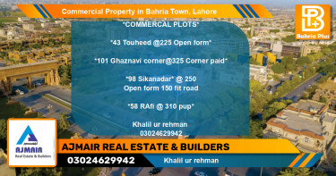 Commercial Property for Sale in Bahria Town, Lahore - (BP-86260)