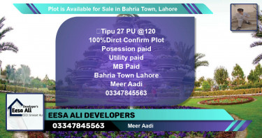 Residential Plot for Sale in Bahria Town, Lahore - (BP-86283)