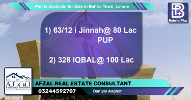 Residential Plot for Sale in Bahria Town, Lahore - (BP-86288)