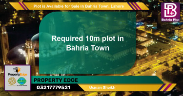 Residential Plot for Sale in Bahria Town, Lahore - (BP-86291)