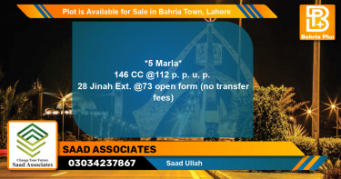 Residential Plot for Sale in Bahria Town, Lahore - (BP-86309)