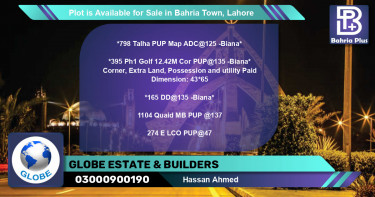 Residential Plot for Sale in Bahria Town, Lahore - (BP-86314)