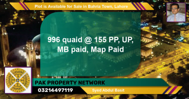 Residential Plot for Sale in Bahria Town, Lahore - (BP-86358)