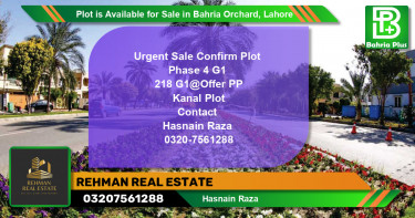 Residential Plot for Sale in Bahria Orchard, Lahore - (BP-86397)
