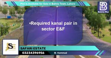 Residential Plot for Sale in Bahria Town, Lahore - (BP-86490)