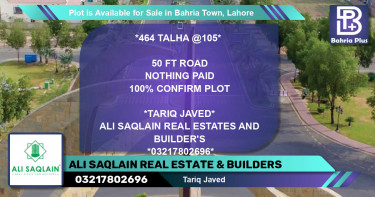 Residential Plot for Sale in Bahria Town, Lahore - (BP-86492)