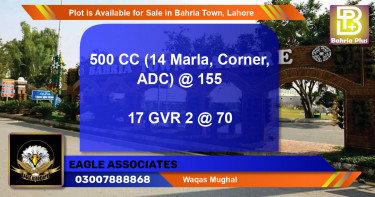 Residential Plot for Sale in Bahria Town, Lahore - (BP-86521)