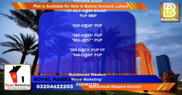 Residential Plot for Sale in Bahria Orchard, Lahore - (BP-86529)