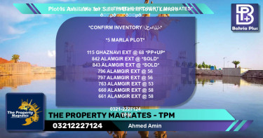 Residential Plot for Sale in Bahria Town, Lahore - (BP-86549)