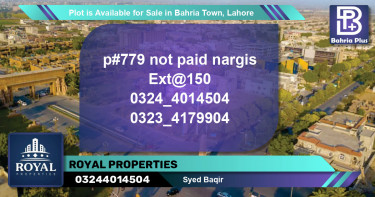 Residential Plot for Sale in Bahria Town, Lahore - (BP-86560)