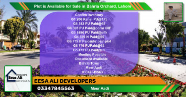 Residential Plot for Sale in Bahria Orchard, Lahore - (BP-86566)
