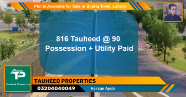 Residential Plot for Sale in Bahria Town, Lahore - (BP-86578)