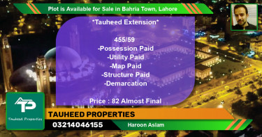Residential Plot for Sale in Bahria Town, Lahore - (BP-86597)