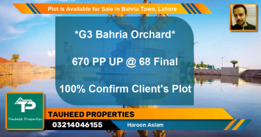 Residential Plot for Sale in Bahria Town, Lahore - (BP-86598)