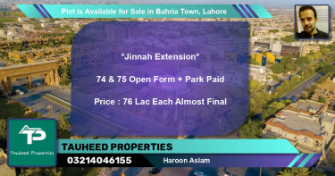 Residential Plot for Sale in Bahria Town, Lahore - (BP-86599)