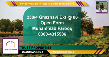 Residential Plot for Sale in Bahria Town, Lahore - (BP-86639)