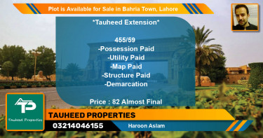 Residential Plot for Sale in Bahria Town, Lahore - (BP-86678)