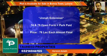 Residential Plot for Sale in Bahria Town, Lahore - (BP-86682)