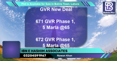 Residential Plot for Sale in Bahria Town, Lahore - (BP-86691)