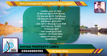 Residential Plot for Sale in Bahria Town, Lahore - (BP-86730)