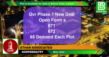 Residential Plot for Sale in Bahria Town, Lahore - (BP-86745)