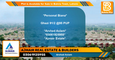 Residential Plot for Sale in Bahria Town, Lahore - (BP-86759)