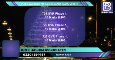 Residential Plot for Sale in Bahria Town, Lahore - (BP-86800)