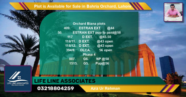 Residential Plot for Sale in Bahria Orchard, Lahore - (BP-86816)